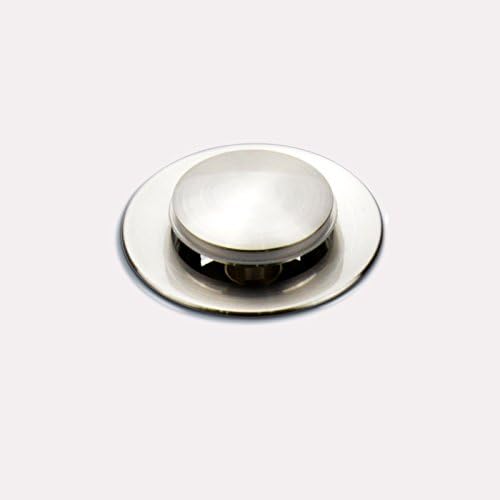 Experience Enhanced Bathroom with the Solid-Brass Vessel Faucet Drain in Brushed Nickel