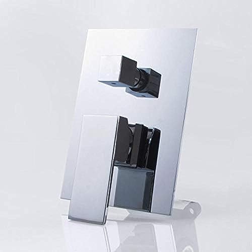 Concealed Luxury Ceiling Mounted 16-Inch Square Rainfall Bathroom Bathtub Shower Faucet