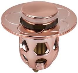 Universal Bathroom Sink Stopper Rose Gold Flower Design Anti-Clog Sink Plug