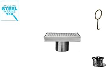 Premium Marine 316 Stainless Steel Bathtub Drain 5 inch 34