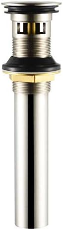 Purelux Pop Up Drain Stopper Faucet with Overflow Brushed Nickel