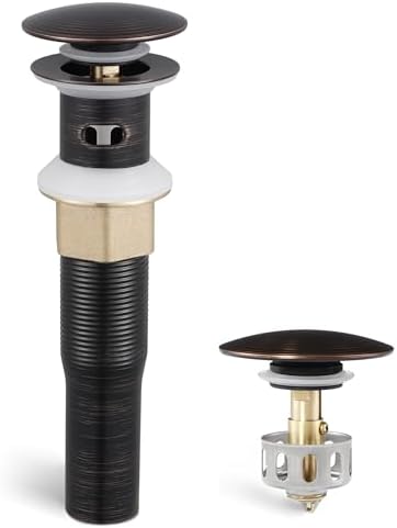 Keshibainyok Vote KES Oil Rubbed Bronze Bathroom Sink Drain with Strainer Basket