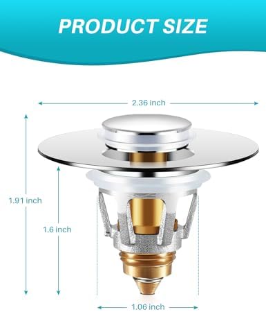 Sturdy 2-in-1 Sink Stopper Hair Catcher