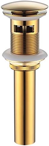 Angle Simple Gold Brass Sink Drain Stopper