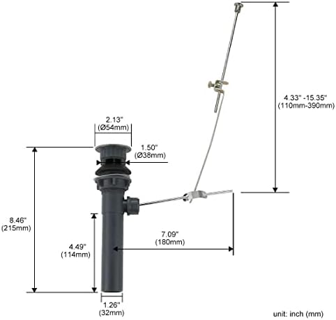 Bathroom Drain Stoppers with Lift Rod for Effortless Hygiene