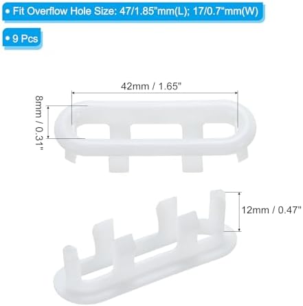 Sturdy Durable Sink Overflow Cover in White