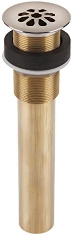 SinkSense 15 Grid Sink Drain in Nickel No Overflow