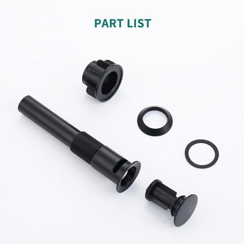 SevenGelok Black Sink Drain OverStopper with Anti-Clog Matte Black