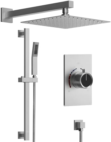 10 Wall-Mounted Shower Faucet with Pressure-Head System