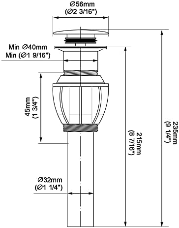 Vessel Sink Drain with Anti-Clocking xbcPipe
