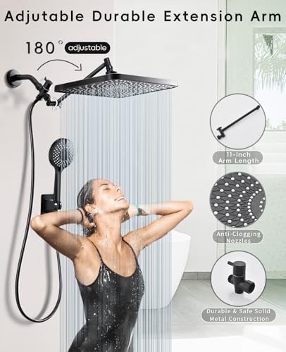 Rain Experience - Premium 122 Rainfall Handheld Shower Head with Anti-Clog Technology
