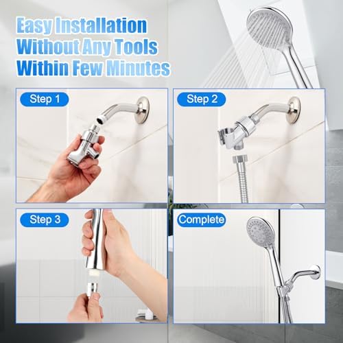 5-in-1 Detachable Handheld Shower Head for Easy Versatile bathing