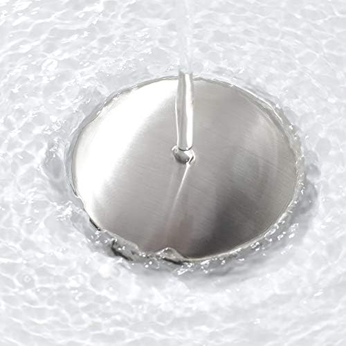 VOTON brushed nickel bathroom sink drain without overflow