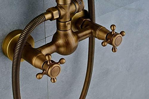 Huin Antique Brass Rain shower Faucet Set