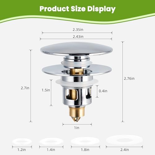 Hygui Rinse Universal Sink Stopper 2-in-1