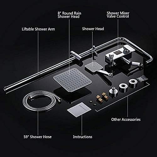 8 Inch Digital Rainfall Shower Faucet with Chrome Finish