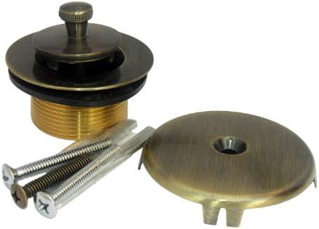 Lift Lock Bathtub Overflow Kit Antique Bronze