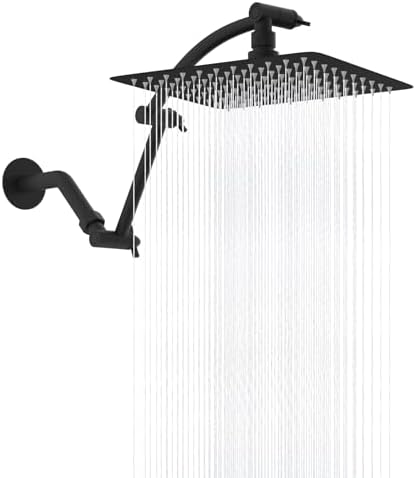 Hibbent Flow 10 Rainfall Shower Head with Extendable Arm