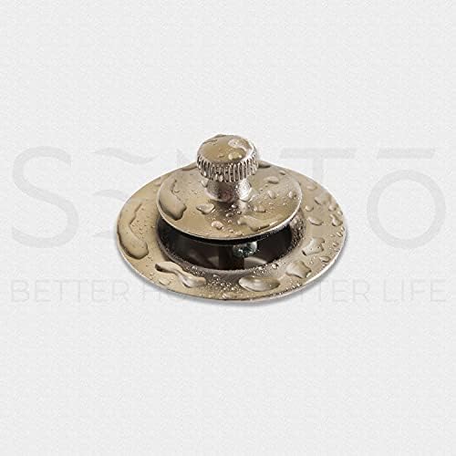 Chrome Lift and Turn Bathtub Drain Stopper Kit with Satin Nickel Finish