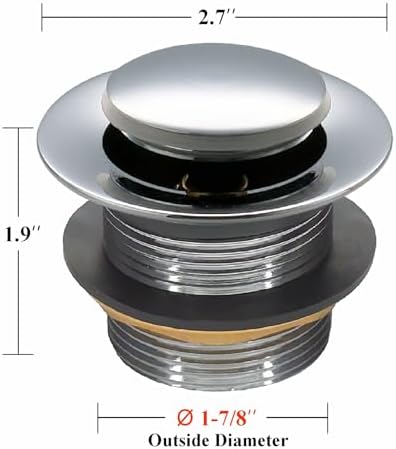 Convenient bathtub drain replacement with pop-up touch stoppers