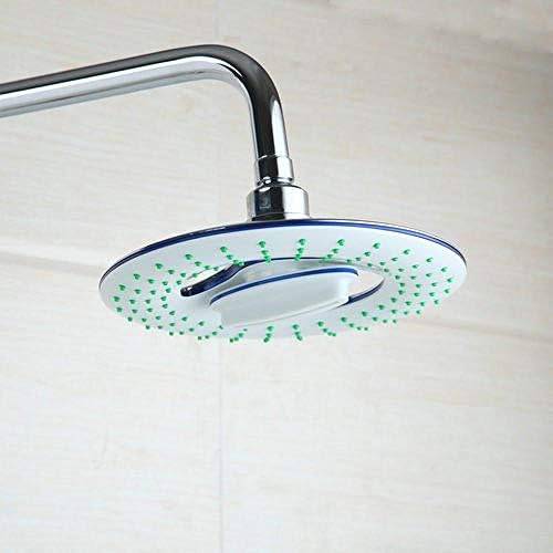 Huin Bathroom Chrome Round 8-inch Rainfall Shower Head Handheld Mixing Tap Set