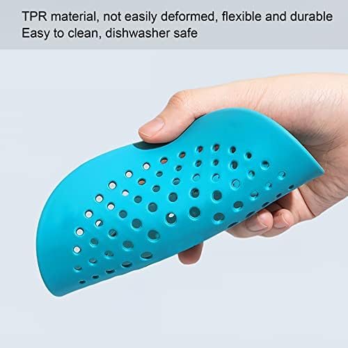 2-Piece Blue Shower Drain Hair Catcher for Bath Kitchen