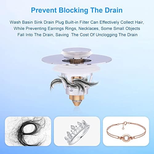 Pack of 2Bathroom Sink Stopper
