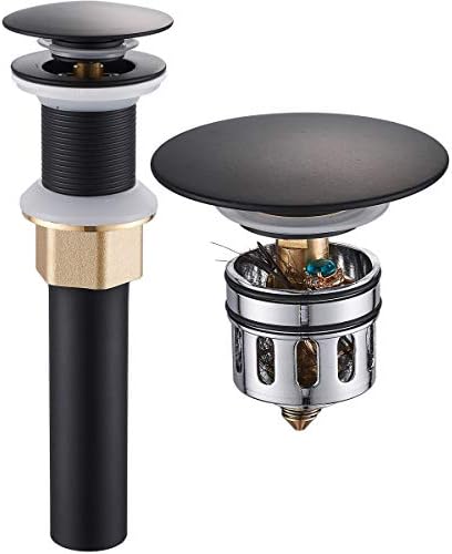 Anti-Clog Sink Drain Stopper with Built-In Strainer for Bathroom Faucets