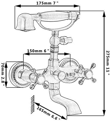 Huin Antiqued Brass Bathroom Faucet Set