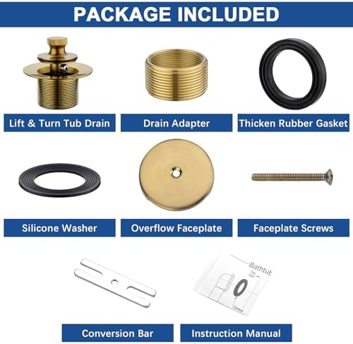Enhanced Performance 1-58 Brass bathtub drain Kit