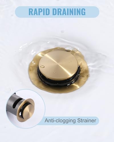 Bathroom Sink Drain with Overflow Anti-Leakage Design