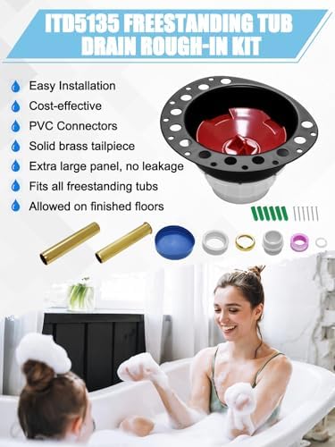 Quick and Easy Bathtub Drain Kit with Universal Compatibility and Multiple Installing Options