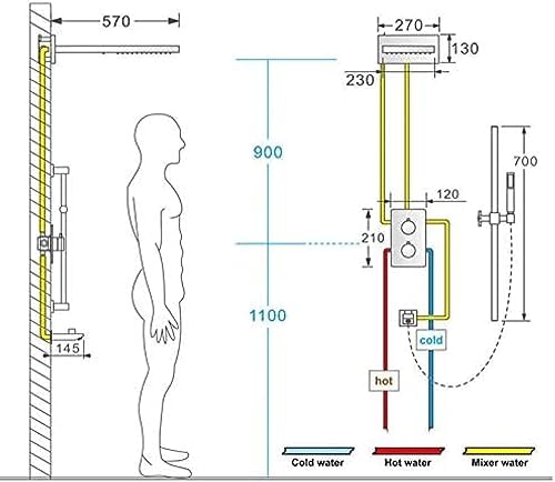 Premium Brass Rain shower set for bathroom