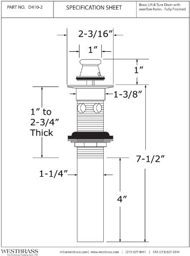Convenient Lift Turn Drain for Exposed Installation
