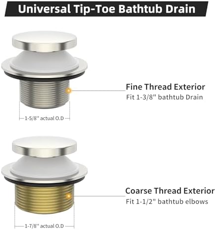 Homeslea Bathtub Drain Kit Brushed Nickel