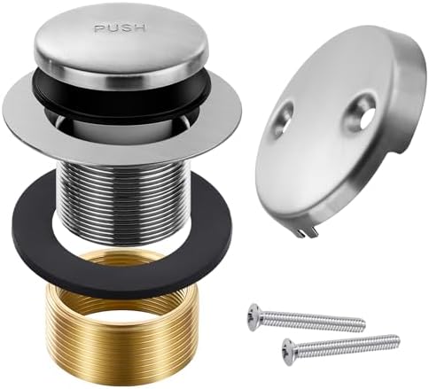 Brushed Nickel bathtub drain set