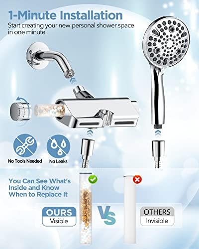 Dual Massage Shower Combo - Handheld Fixed