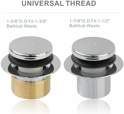 HIDROP Chrome Tub Drain Set