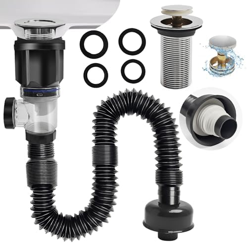 Bath Sink Drain Kit for 1-14 1-12 with Overflow Strainer
