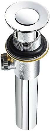 Purelux Chrome Bathroom Sink Drain Stopper with Lift Rod