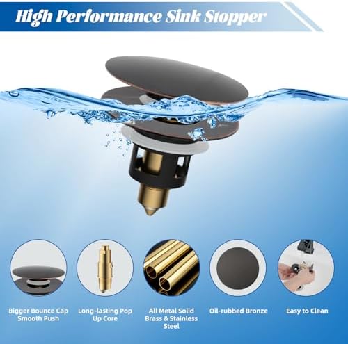 Bathroom Sink Stopper Oil-Rubbed Bronze