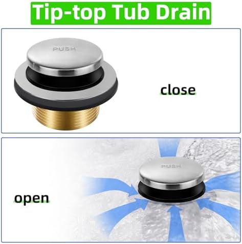 Brushed Nickel bathtub drain set