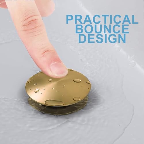 Gold-Plated Anti-Clog Sink Drain No Overflow High-End Bathroom Accessory
