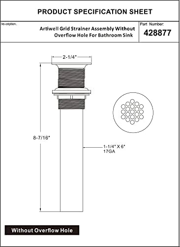 Artiwell Grid Drain Strainer