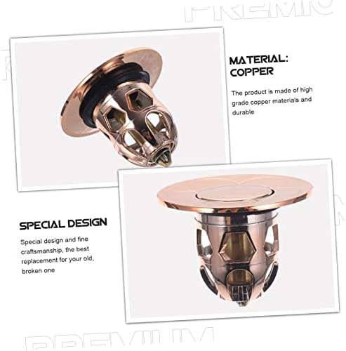 Angoily Copper Sink Drain Stopper 2-Pack for Bathroom Tub Use