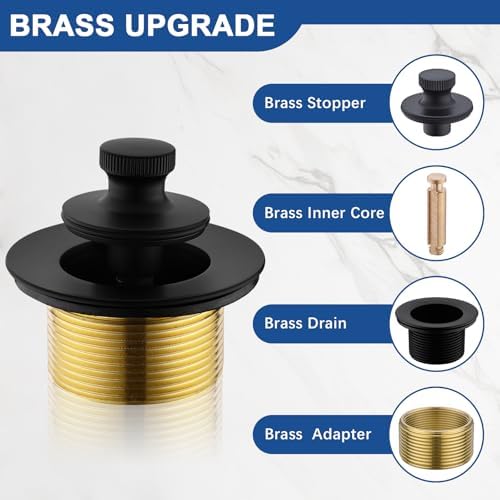 Brass bathtub drain kit