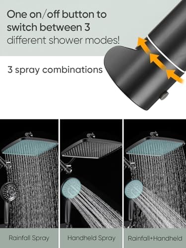 Cobbe 12 Reviews High-Pressure Dual 8 Spray Extendable Waterfall Brass USA