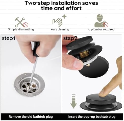 Washever Universal Bathtub Drain Stopper Kit
