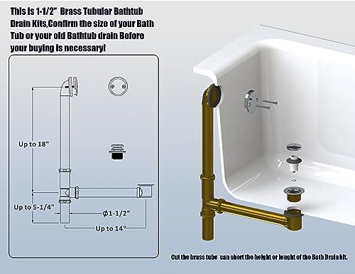 High-Quality 1-12 Brass Tubular Bath Drain Kit