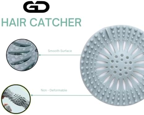 4-Pack Silicone Drain Stoppers Anti-Clog Hair Catcher for Bath Kitchen Secure Fit Durable Home Essential